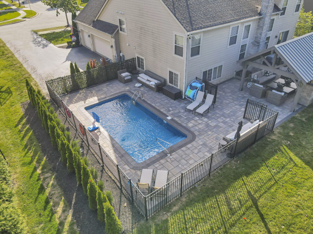 Flores Custom Built Pools #20 - Flores Landscapes Custom-built pool for outdoor enjoyment in Central Ohio